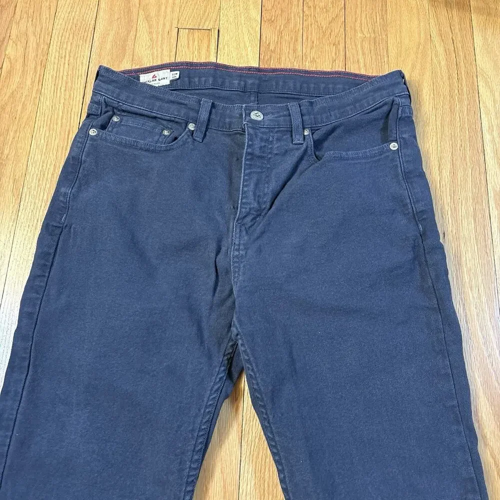 American Giant Roughneck Canvas Pants Navy Blue 32x32 (Fits 31x30) Straight USA
